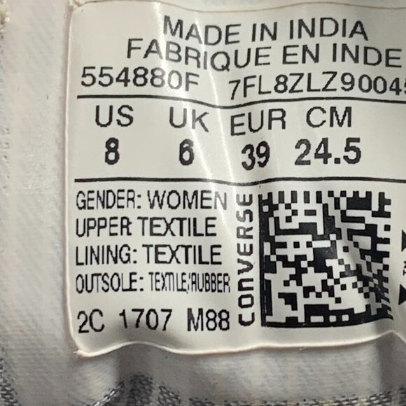 Converse Women's 554880F Chuck Taylor Double Tongue Low Top Sneakers Size‎ 8 - Picture 13 of 15